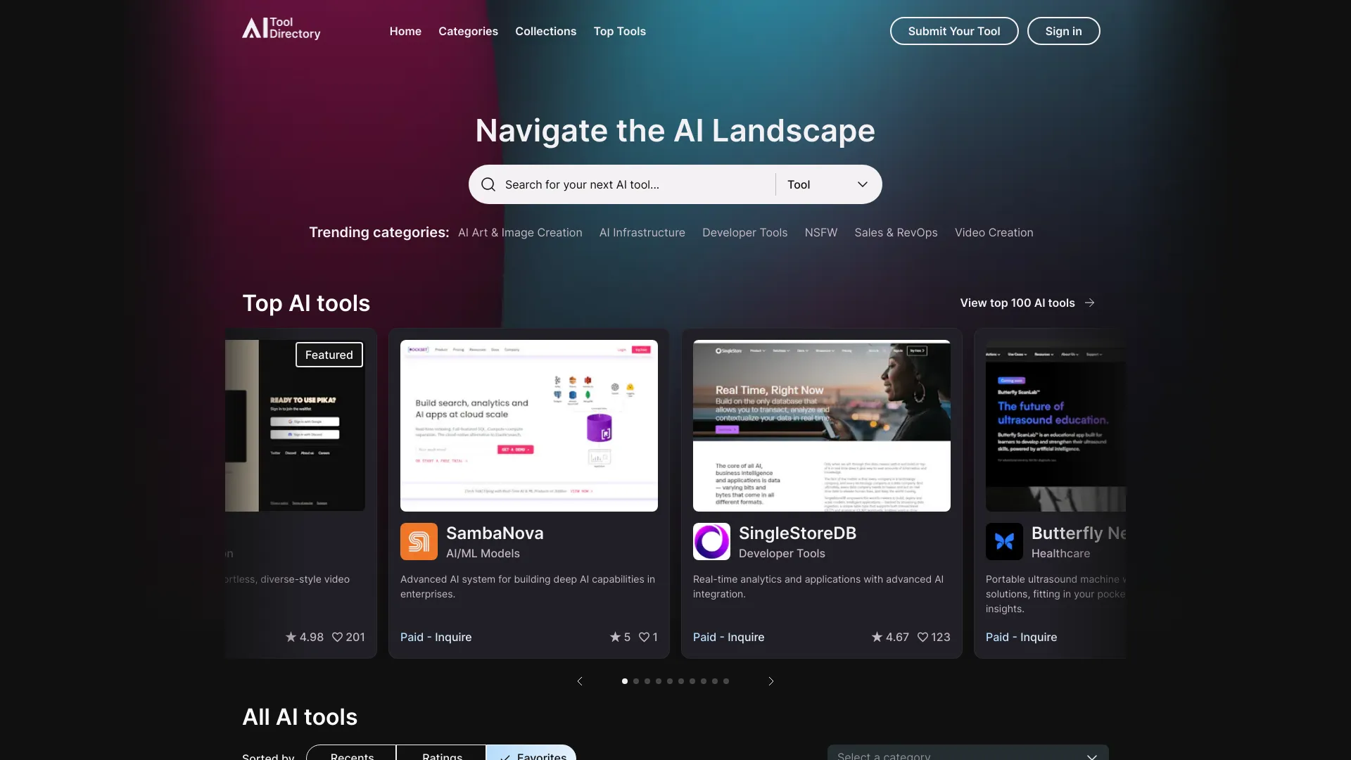 tooldirectory.ai网页截图,tooldirectory.ai网页快照