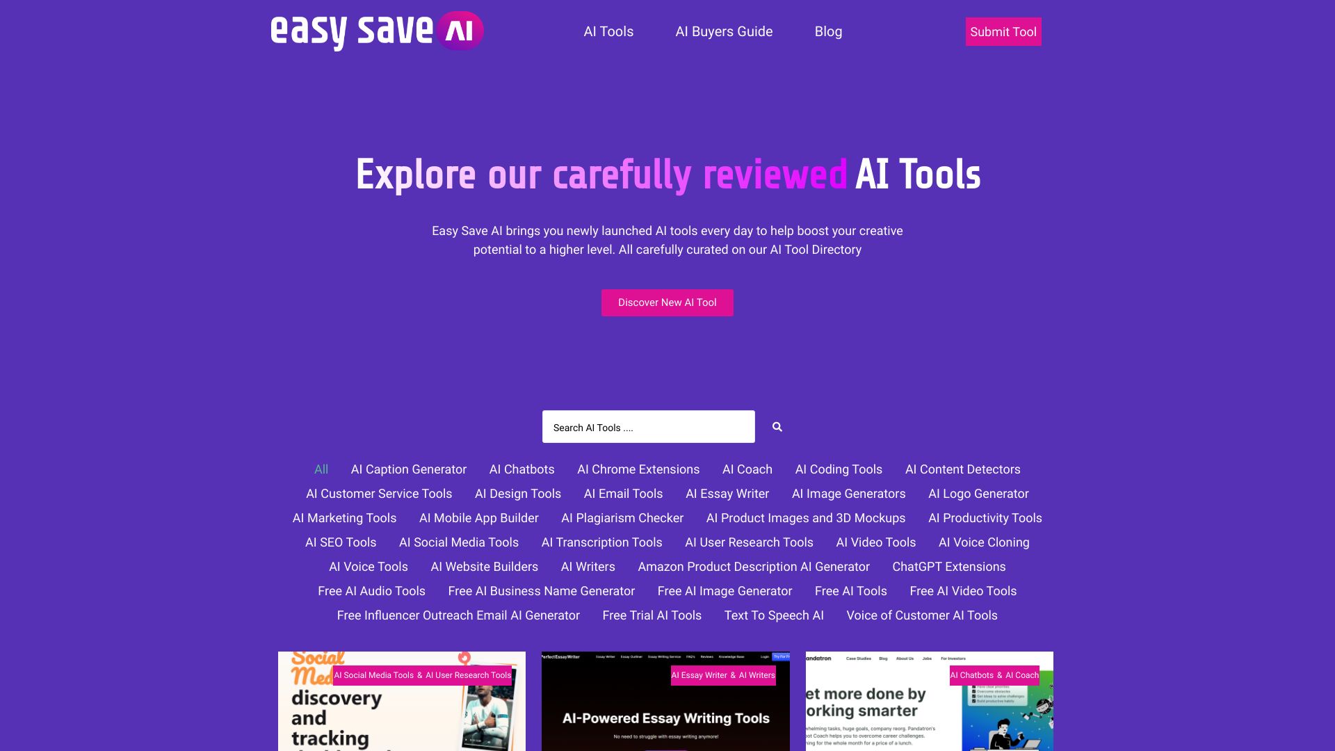 Easy Save AI网页截图,Easy Save AI网页快照