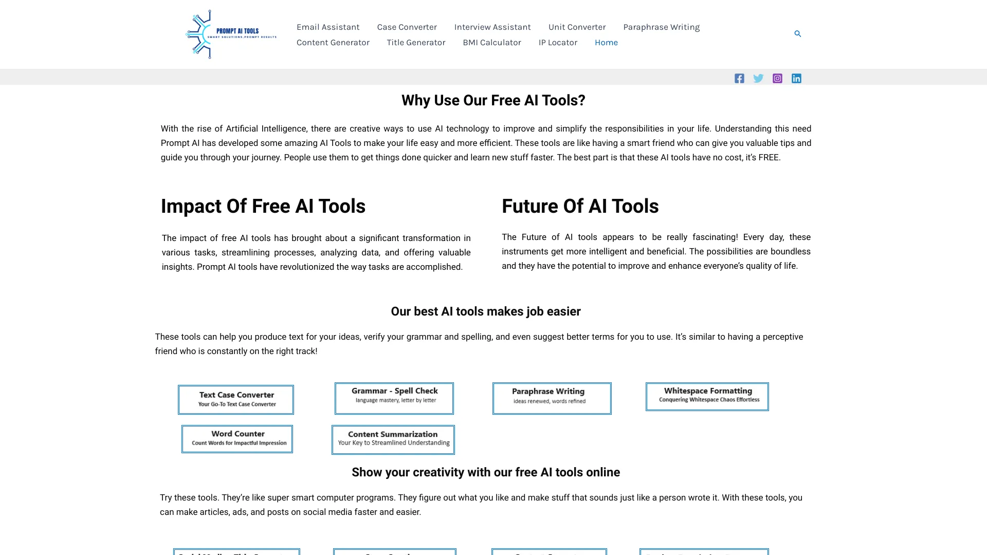 PromptAI Tools网页截图,PromptAI Tools网页快照