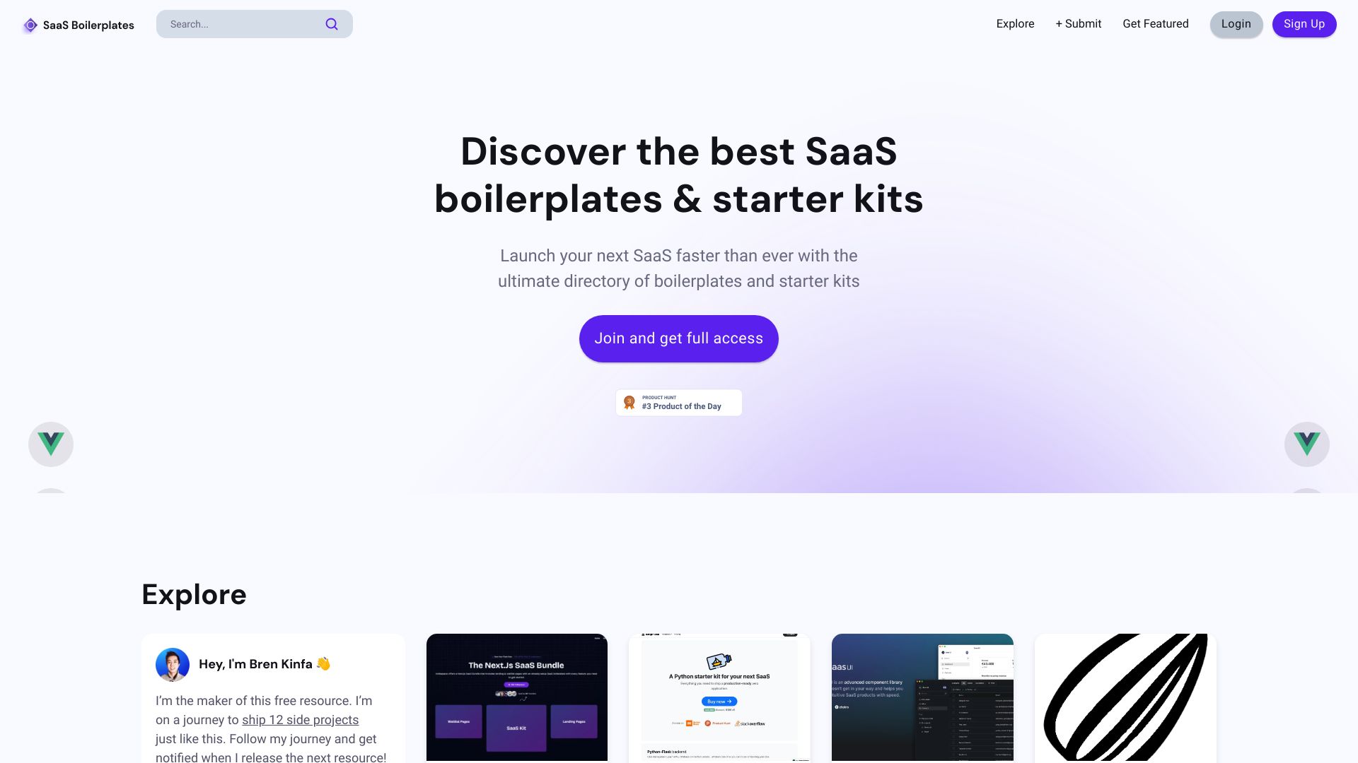 SaaS Boilerplates网页截图,SaaS Boilerplates网页快照