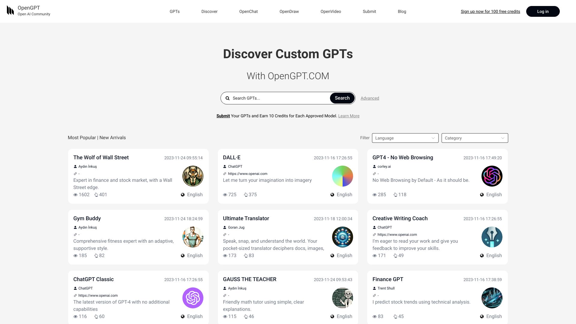OpenGPT.com网页截图,OpenGPT.com网页快照