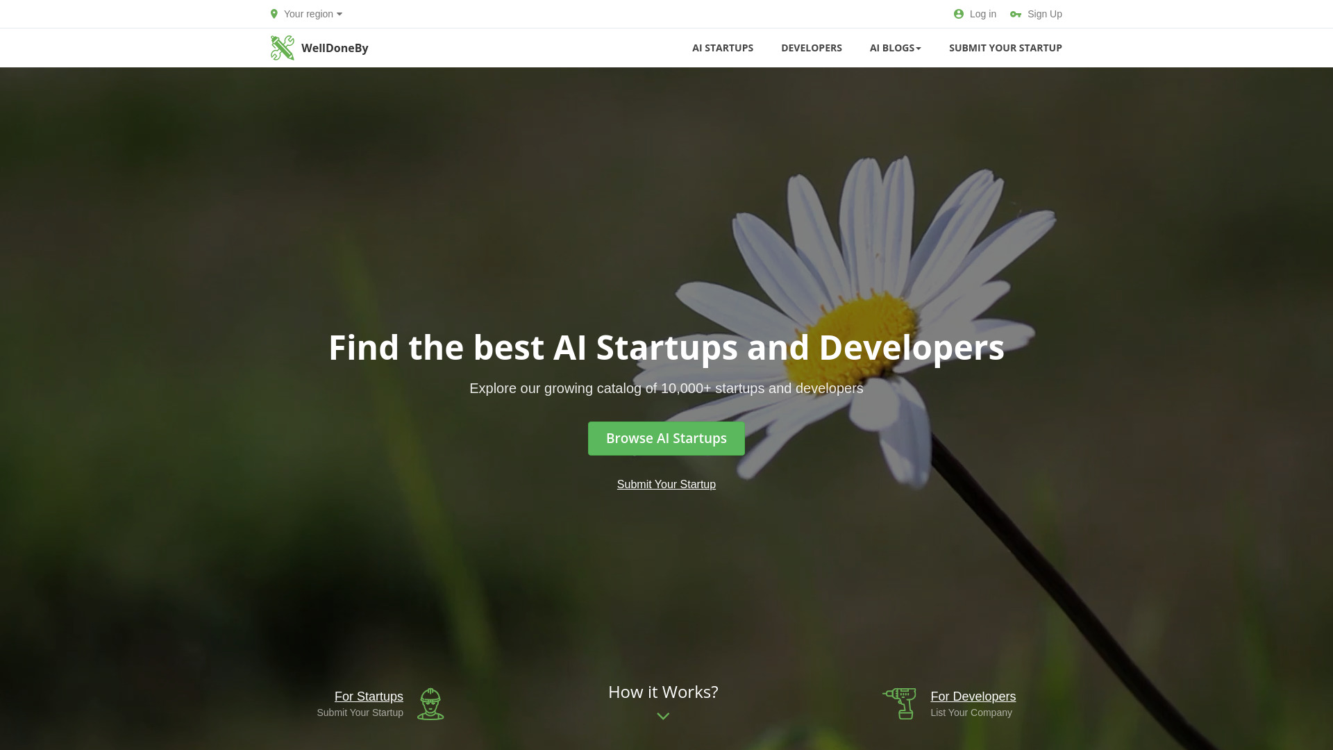 WelldoneBy.com – Best AI Startups网页截图,WelldoneBy.com – Best AI Startups网页快照