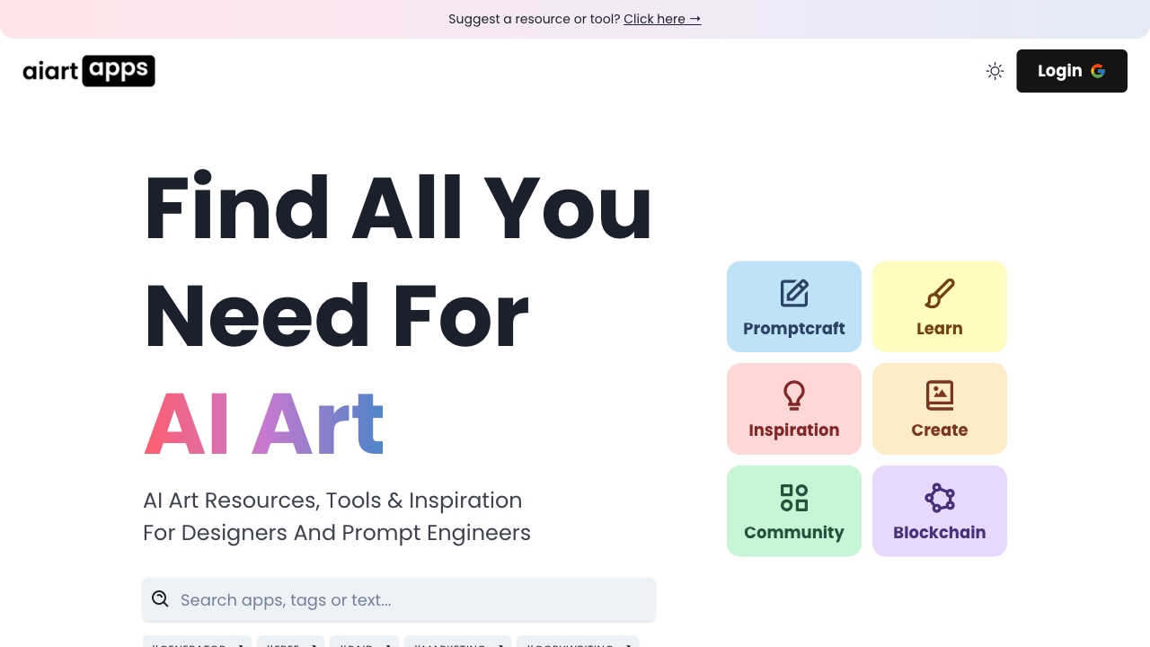 AI Art Apps Database网页截图,AI Art Apps Database网页快照