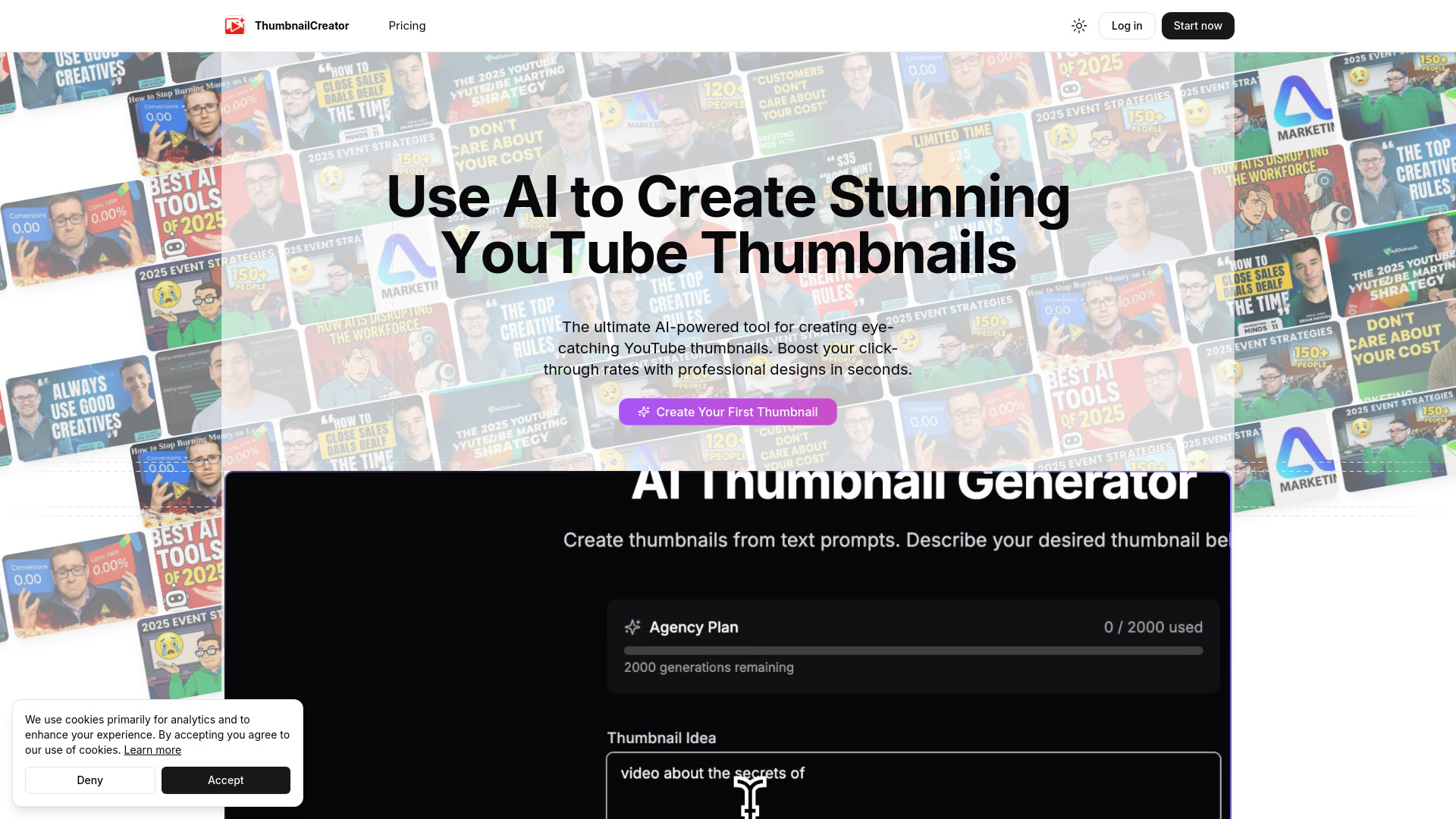 ThumbnailCreator.com网页截图,ThumbnailCreator.com网页快照