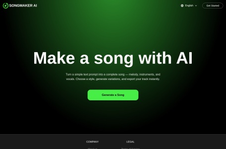 SongMakerAI网页截图,SongMakerAI网页快照