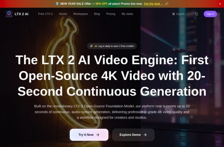 LTX 2网页截图,LTX 2网页快照