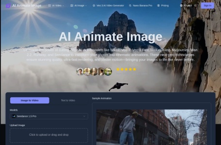 AI Animate Image网页截图,AI Animate Image网页快照