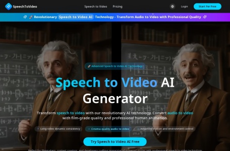 Speech to Video AI Generator网页截图,Speech to Video AI Generator网页快照