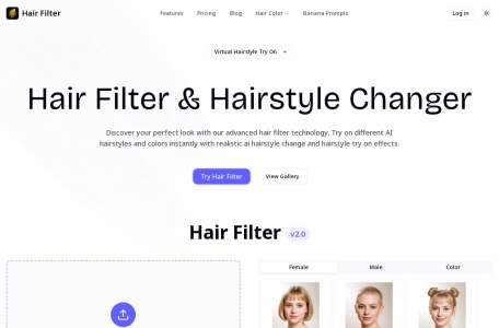 Hair Filter网页截图,Hair Filter网页快照