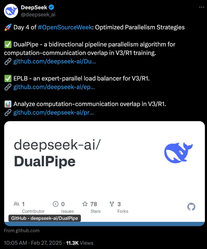 DeepSeek开源周豪气连发,三大算法助力AI性能提升