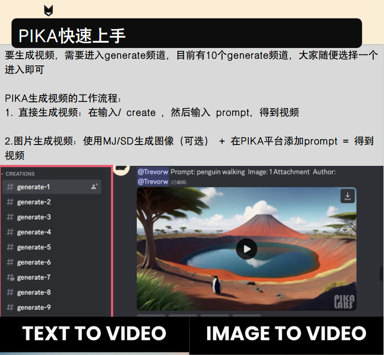 Pika 1分钟快速生成视频教学指南