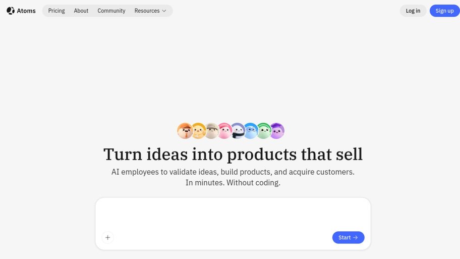 Atoms网页截图,Atoms网页快照