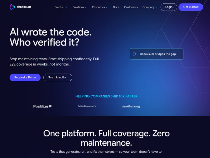 Checksum AI网页截图,Checksum AI网页快照