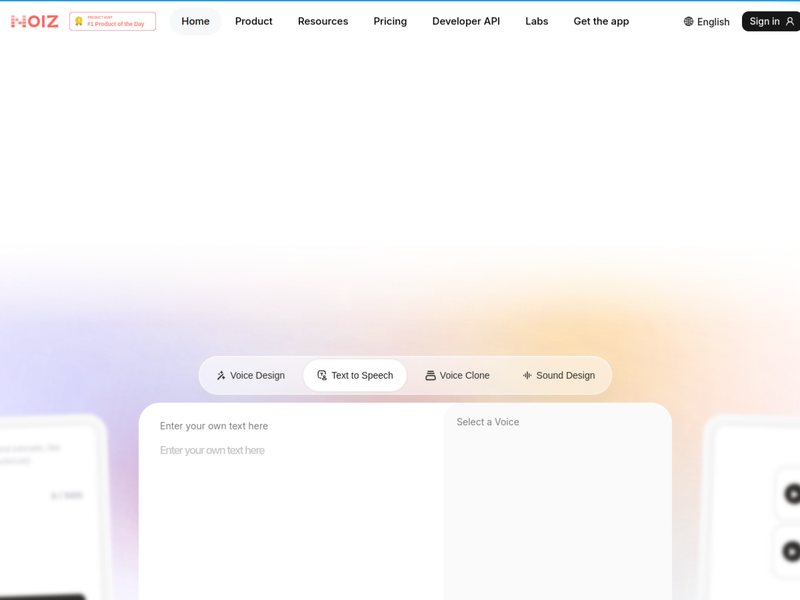Noiz AI网页截图,Noiz AI网页快照