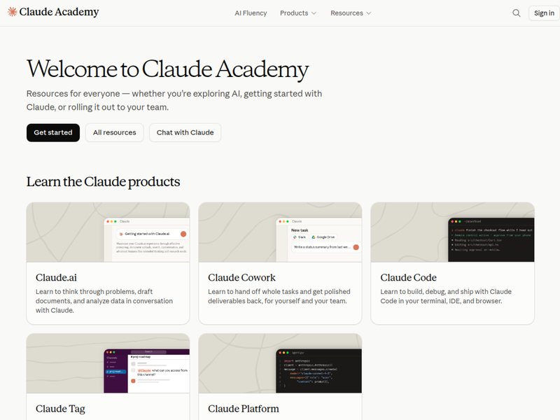 Claude Academy网页截图,Claude Academy网页快照