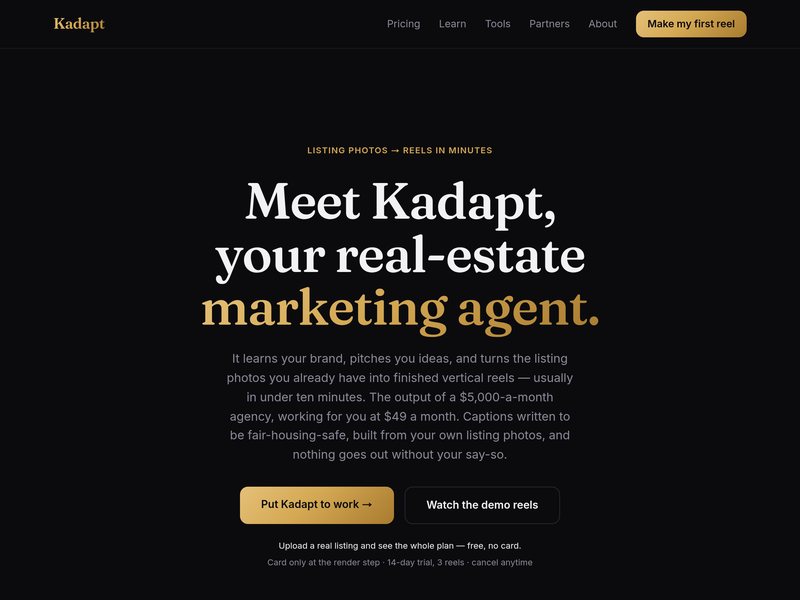 Kadapt网页截图,Kadapt网页快照