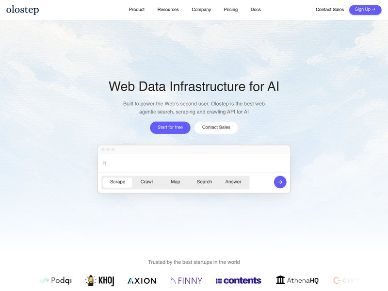 Olostep网页截图,Olostep网页快照