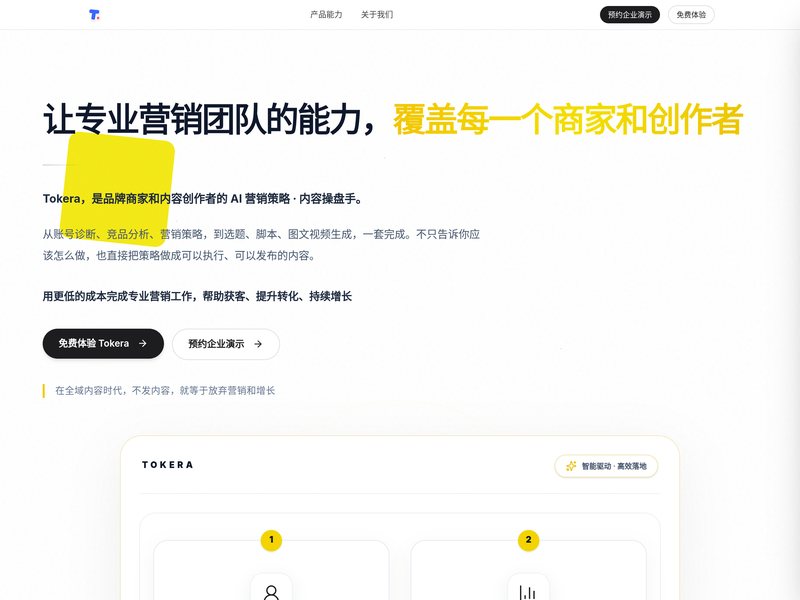Tokera AI网页截图,Tokera AI网页快照