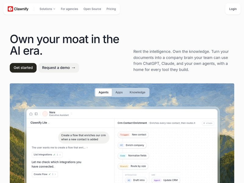 Clawnify网页截图,Clawnify网页快照